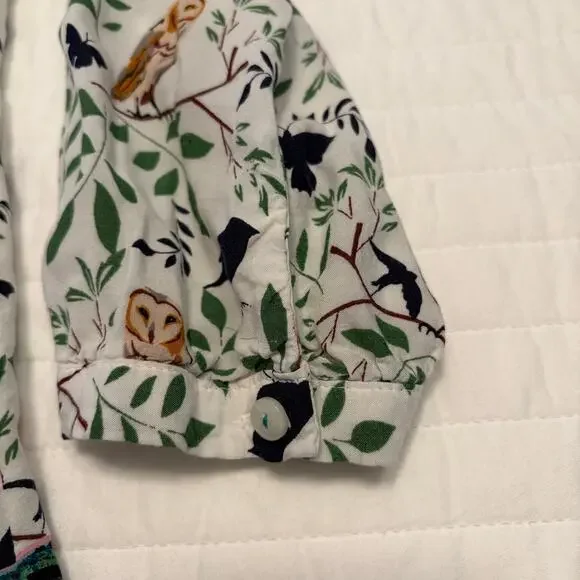 Anthropologie Maeve Women's Owl and Butterfly Tunic Blouse, size 8 - Picture 4 of 6